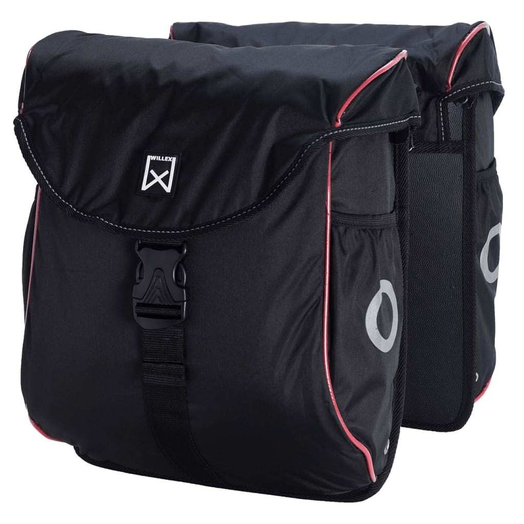 Willex Bicycle Panniers 300 Flexi 24 L Black and Red